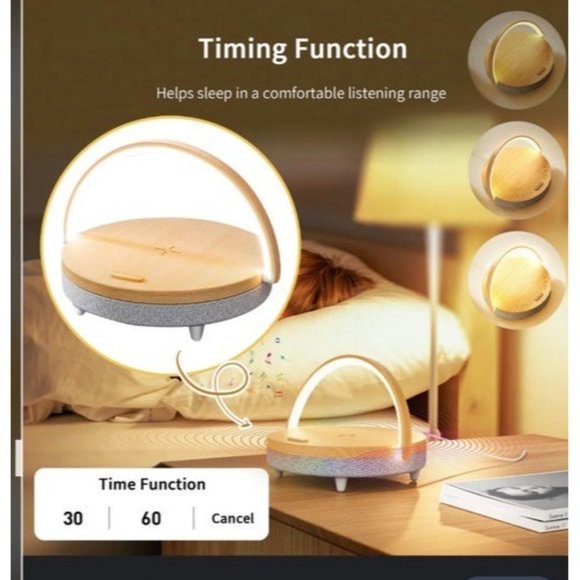 Bluetooth Sound stand Bluetooth Speaker Lamp Wireless Charger USB - Picture 5 of 12